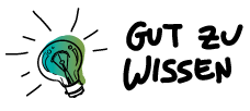 Glühbirne neben der Überschrift Gut zu Wissen