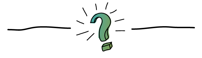 Grafik mit Fragezeichen über der Überschrift FAQ